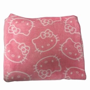 Northwest Hello Kitty Throw Blanket Kids OS Pink Fleece Sanrio Kawaii Decor